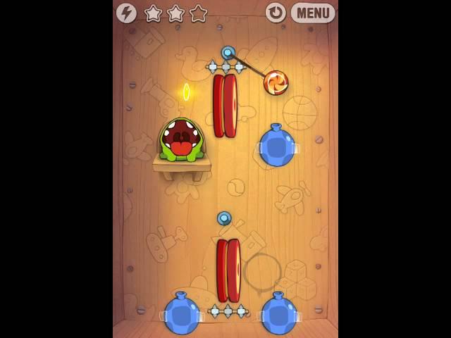 Cut The Rope 6-22 Walkthrough /  Solution (Toy Box) Level Guide.