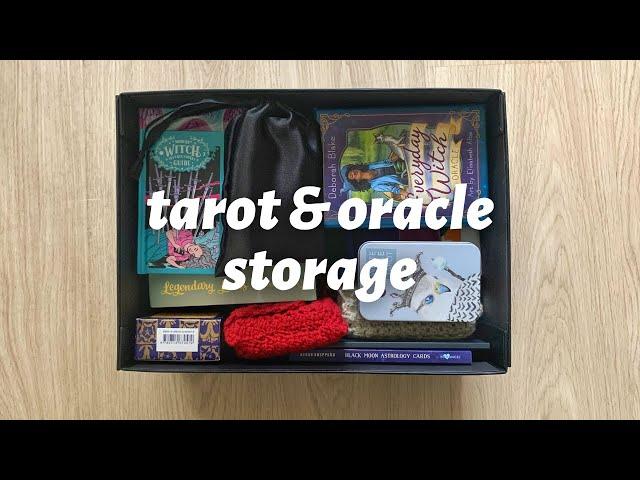 how i store my tarot decks // tarot storage and collection