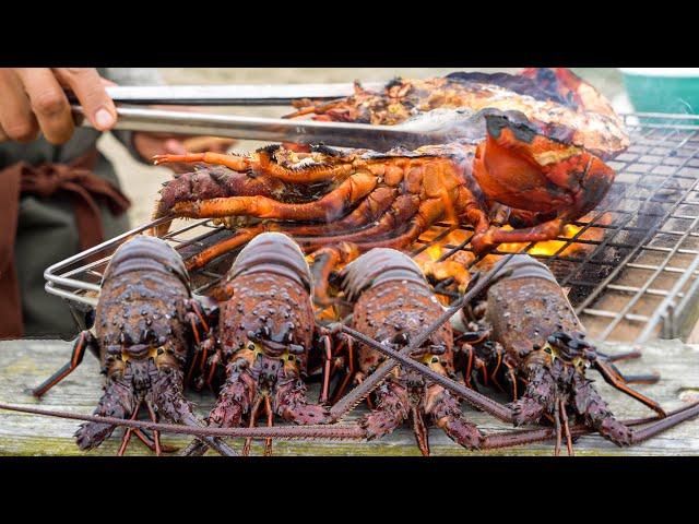 THE BEST LOBSTER CATCH AND COOK | Eating Raw Lobster and Lobster Ramen