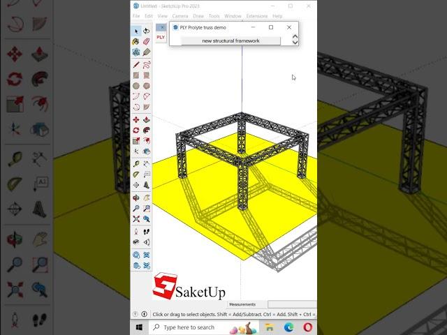 sTructure Framework  sketchup #sketchup #shorts #FLy Sketchup