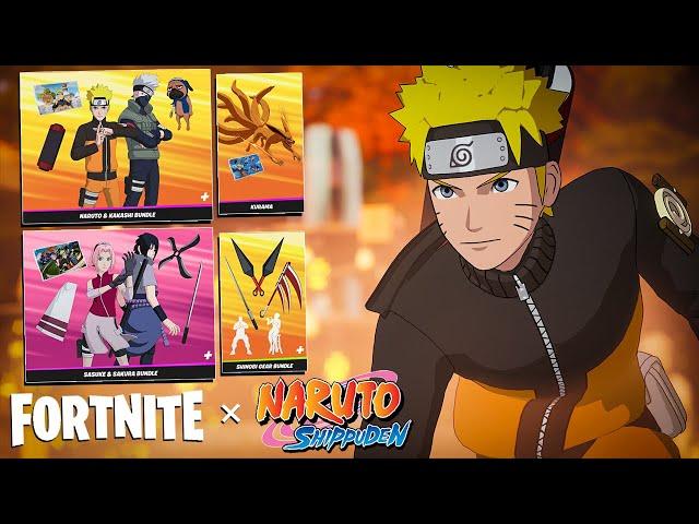 NARUTO, KAKASHI, SASUKE and SAKURA Gameplay + Combos! Before You Buy (Fortnite Battle Royale)