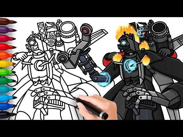How to Draw Injured Titan Cameraman And Titan Speakerman from Skibidi Toilet 73 (Full Episode)