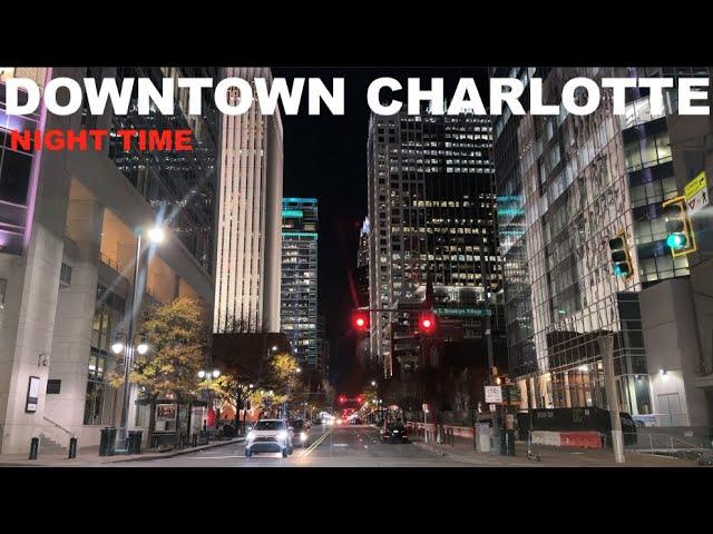 Driving Through Uptown Charlotte NC Tuesday Night in December