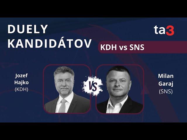 Duely kandidátov: Jozef Hajko (KDH) vs Milan Garaj (SNS)