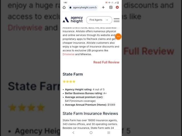 Best insurance companies in USA 2023 with agency height website part 1