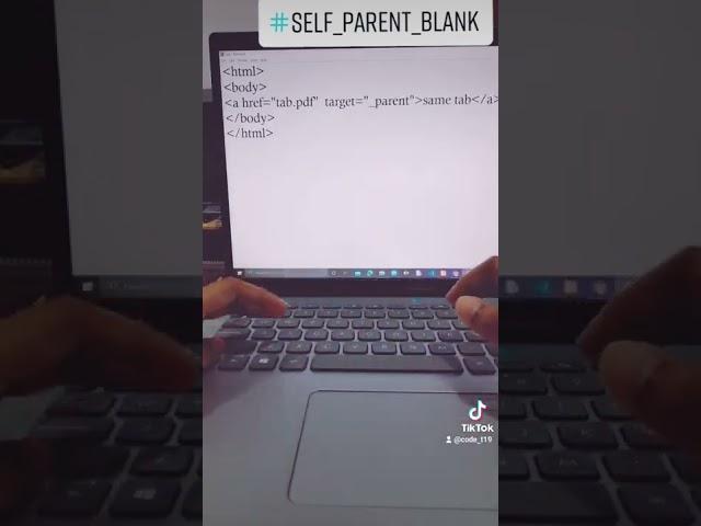 Difference between self, parent and blank of target attribute in html