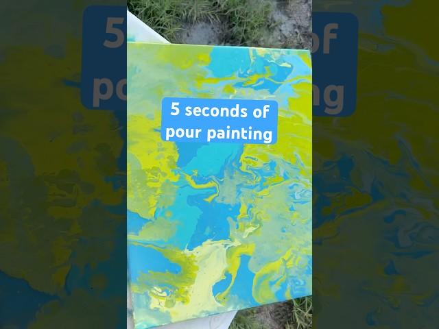 Mesmerizing acrylic pour painting in 5 seconds  #fluidart #pourpainting