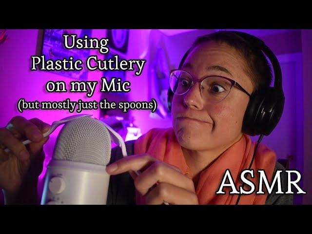 ASMR Plastic spoons (and more) on the mic! (Soft Spoken)