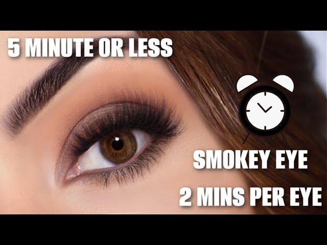 SMOKEY EYE MAKEUP TUTORIAL IN 5 MINUTES OR LESS