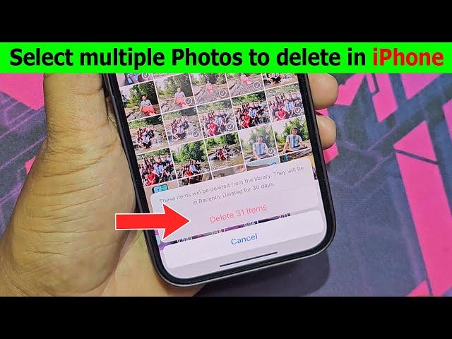 How to select multiple photos in iphone to delete