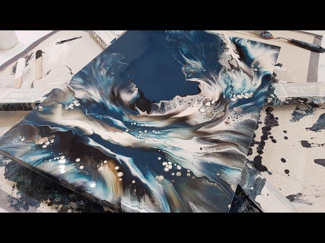 Chaos acrylic blowout! - Acrylic Pour Painting