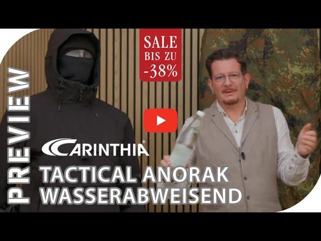 Carinthia Tactical Anorak - taktische und robuste Einsatzjacke / aktuell großer Carinthia Sale