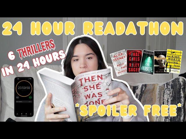 I Read 6 Thrillers In 24 Hours | 24 Hour Readathon Vlog | Spoiler Free