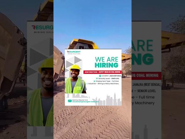 Hiring  Safety Head – UG/Highwall Mining (Coal) #miningjobs @MagicalMining