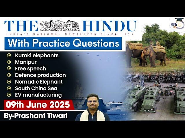 The Hindu Analysis | 9th June 2025 | The Hindu NewsPaper Today With Practice Questions