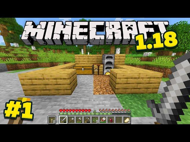 Майнкрафт 1.18 Выживание без модов! Моя первая база в minecraft #1