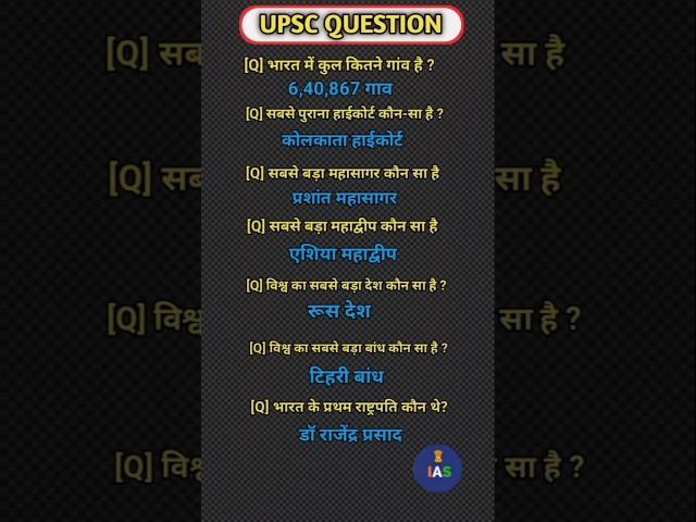 UPSC GK LOVER #gk #education #upsc #ias #question #youtubeshorts #motivation #civilserviceexam  #and
