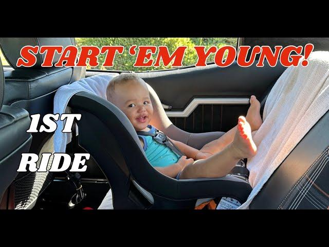 15 MONTH OLD TAKES HIS FIRST RIDE IN A MUSCLE CAR! | 1971 CHEVELLE MALIBU