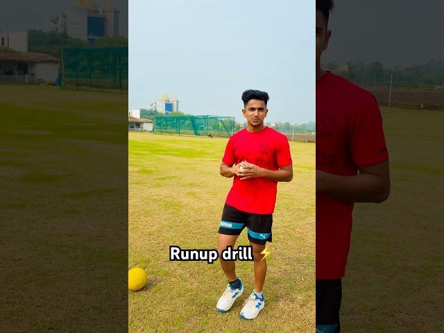Best drill for run up #cricket #fastbowler #fastbowling #batting