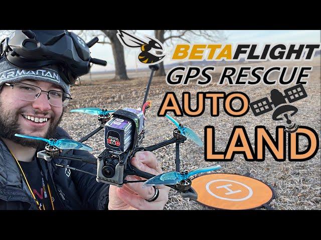 BetaFlight 4.4 GPS Rescue Auto Land is AWESOME with Flywoo Explorer LR HD V2 // No Compass Needed!