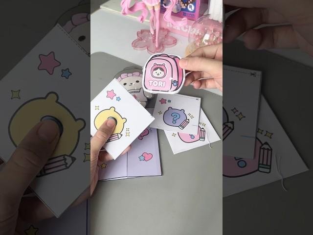 Túi mù cho búp bê giấy đến trường | Bò Cutie #diy #papercraft #shorts