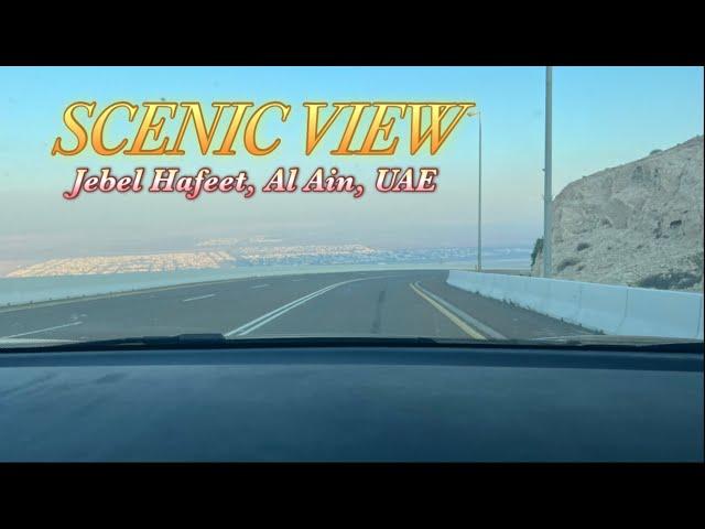 MOUNTAIN Driving With Scenic View - Downhill  - JEBEL HAFEET , Al Ain, Abu Dhabi, UAE  - 4K@60fps