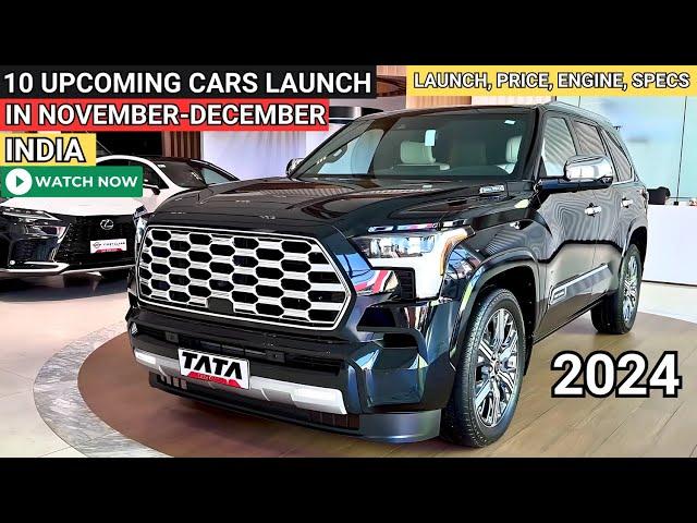 10 UPCOMING CARS LAUNCH IN NOVEMBER-DECEMBER 2024 INDIA | PRICE, LAUNCH DATE,REVIEW | NEW CARS INDIA