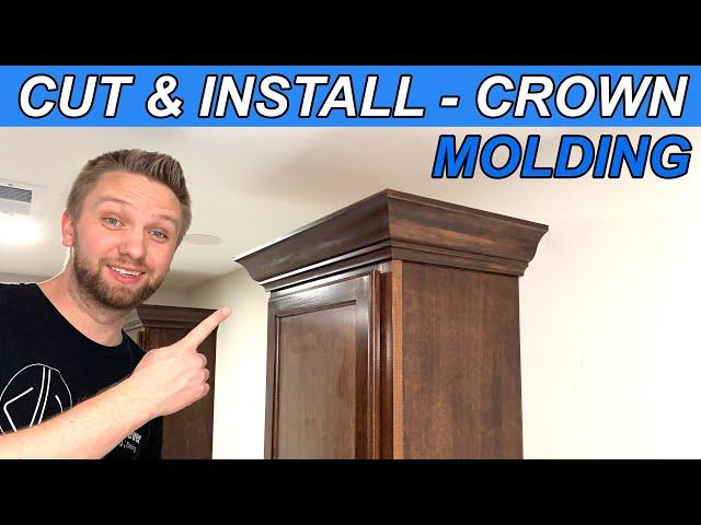 How To Cut and Install Crown Molding on Cabinets