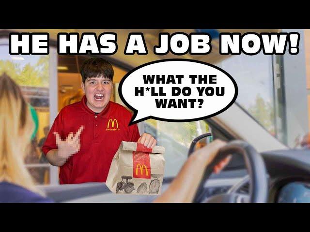 Kid Temper Tantrum Gets A Job At McDonalds - Throws Food At Customers!  [Original]