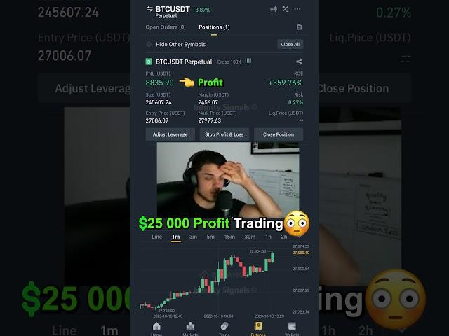 25 000 Profit on Binance Crypto Futures Trading #shorts #trading #binance #crypto #cryptocurrency