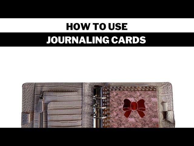 How to use journaling cards