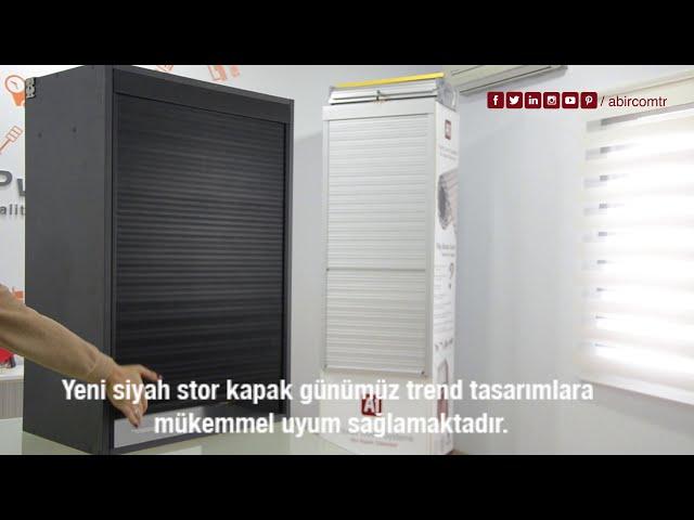 Stor Dolap Kapak Sistemi Siyah (fren mekanizmalı)