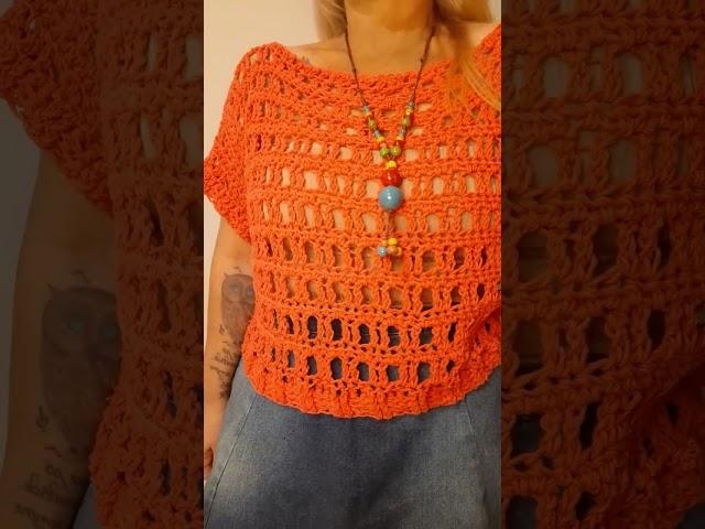 BLUSA DE CROCHÊ FÁCIL - CLIQUE NO ÍCONE ▶️ DO TÍTULO E ASSISTA À VÍDEO-AULA COMPLETA