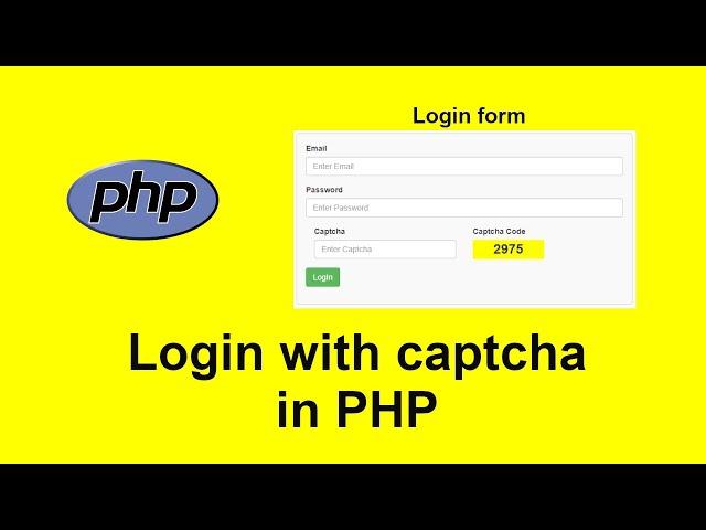 Login form with captcha in PHP || Captcha integration with Source Code