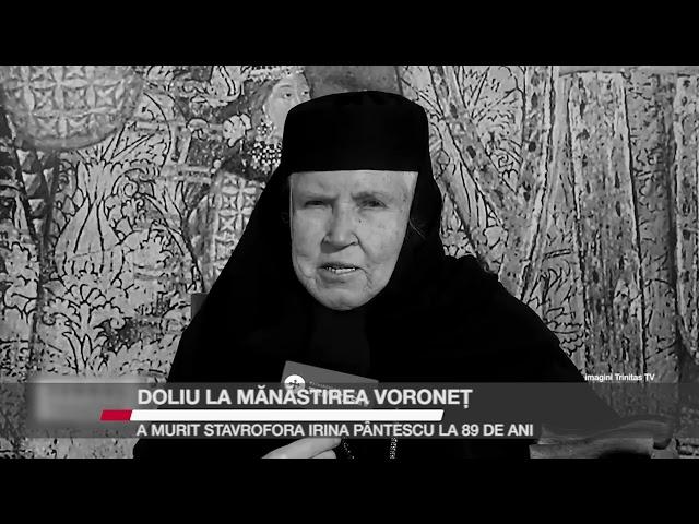 Doliu la Mănăstirea Voroneț: stavrofora Irina Pântescu a murit la 89 de ani