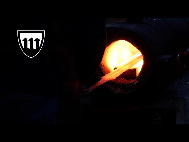 Forging a wild Damascus great sword, part 2, heat treatment.