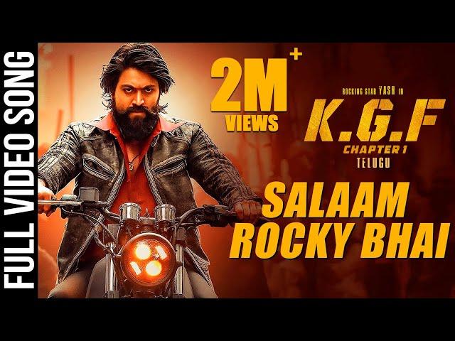 Salaam Rocky Bhai Full Video Song | KGF Telugu Movie | Yash | Prashanth Neel | Hombale Films