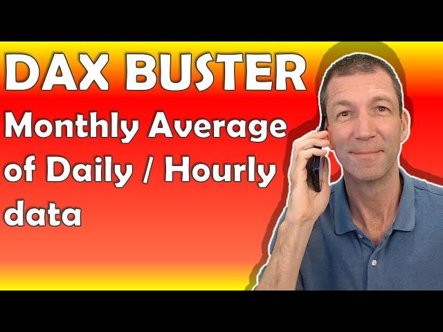 DAX Help - how to calculate a monthly average from daily or hourly data