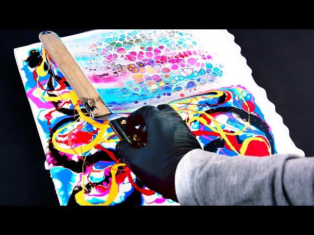 Mesmerizing Dance of Fluid Art with the Swipe Technique