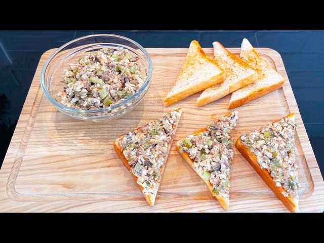 These sandwiches will disappear from the table in 1 minute! Delicious snack in 10 minutes!