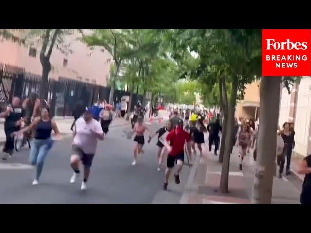 WATCH: People Flee, Hide In Buildings After Shooting At 'No Kings' Protest In Salt Lake City, Utah