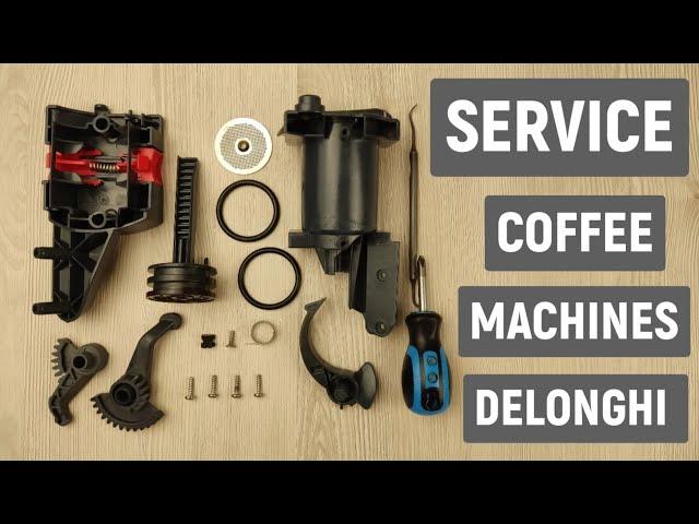 Cleaning the Delonghi brewer. Repair and maintenance of the brew unit of the DELONGHI