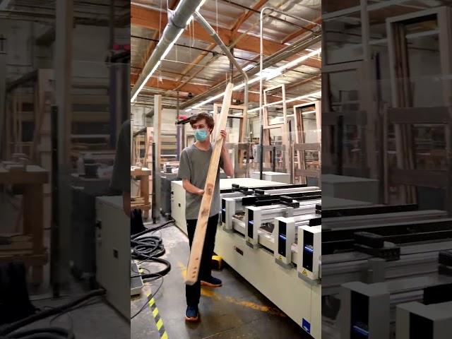 Factory tour of custom patio doors #home #patiodoors #manufacturing #factorytour #woodworking