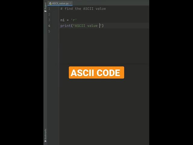 Python Program to Find ASCII Value of Character