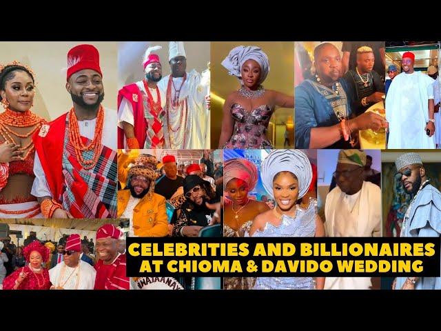 How Ini Edo, Obi Cubana, E-Money & Celebrity Billionaires Rained Money at Davido & Chioma Wedding ️