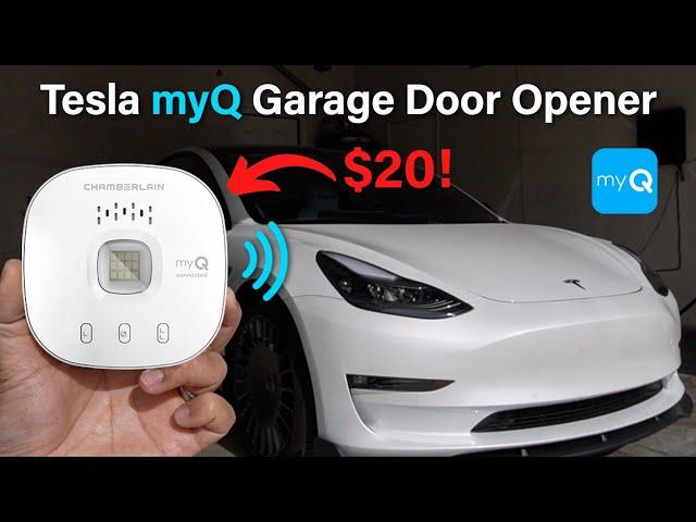 Tesla myQ Smart Garage Control for Tesla Model Y/3 / Full Review & Installation #tesla #myq