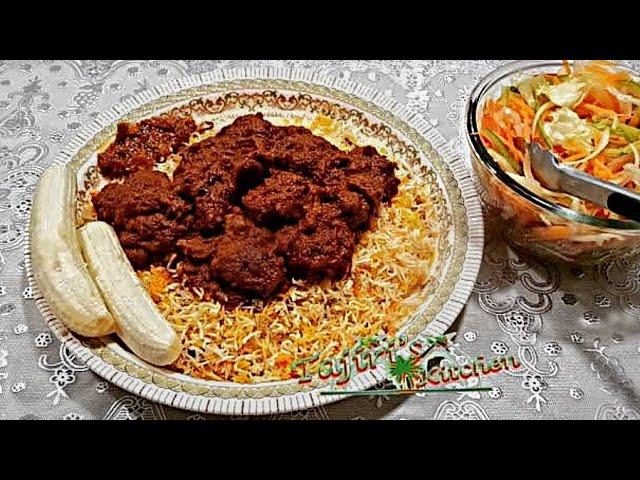 BIRIANI /JINSI YA KUPIKA BIRYANI YA NYAMA YA NG'OMBE/  BEEF BIRIANI/ BIRYANI WITH ENGLISH SUBTITLES