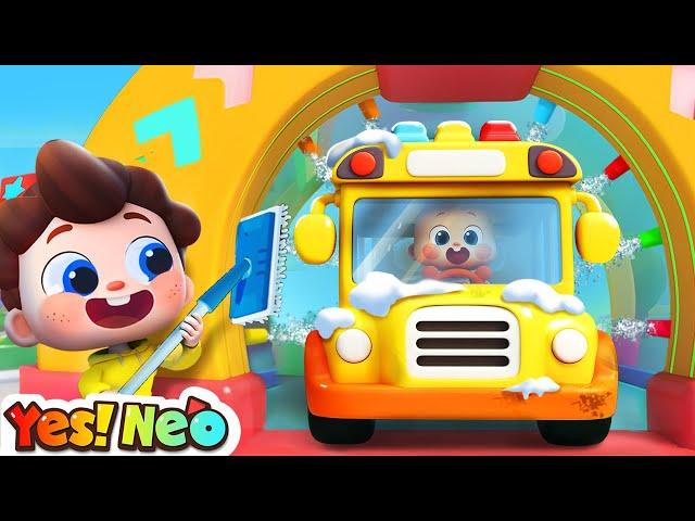 Car Wash Song | Wheels On The Bus | Animal Version | Nursery Rhymes & Kids Songs | Yes! Neo