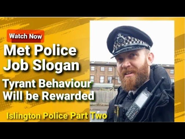 Met Police Job Slogan:  Tyrant Behaviour Will be Rewarded  #owned #epic #fail