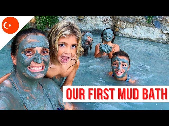 Our first family MUD BATH in DALYAN, TURKEY